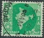 Stamps India -  Mapa