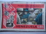 Sellos de America - Venezuela -  Paga tus Impuestos -Más Asistencia Médica-  Ministerio de Hacienda