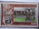 Stamps Venezuela -  Paga tus Impuestos -Más Campos Deportivos-  Ministerio de Hacienda