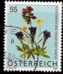 Stamps Austria -  GENCIANAY EDELWEIS 