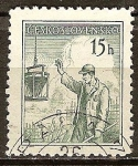 Stamps : Europe : Czechoslovakia :  Trabajador de la construcción.