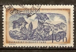 Stamps Czechoslovakia -  Parque Nacional de los Tatras (Clusiův genciana-Gentiana clusii).