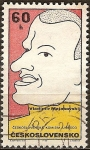 Stamps : Europe : Czechoslovakia :   "Personalidades Culturales del siglo 20 en la caricatura" V. Mayakovsky (poeta)