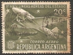 Stamps Argentina -  39 - X anivº de las Líneas Aéreas del Estado