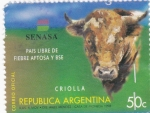 Stamps Argentina -  País libre de fiebre aftosa Bse CRIOLLA