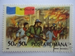 Stamps : Europe : Romania :  Revolutia Populara din Rumania-Bucuresti