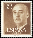 Stamps : Europe : Spain :  ESPAÑA SEGUNDO CENTENARIO Nº 1147 ** 30C CASTAÑO GENERAL FRANCO 