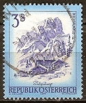 Stamps Austria -  Mitra de obispo en el macizo de Dachstein, Salzburgo.