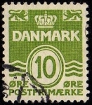 Stamps : Europe : Denmark :  CORONA y CIFRA