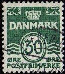 Stamps Denmark -  CORONA y CIFRA
