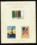Stamps Uruguay -  11 - Para salvar los monumentos de Nubia