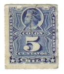 Stamps : America : Chile :  "Colón": Ruleteados. 1880