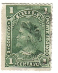 Stamps : America : Chile :  Colón: "Cabezones". 1901