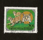Stamps : Asia : Mongolia :  Felinos - Lince eurasiático