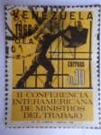 Sellos de America - Venezuela -  O.E.A 1966 - II Conferencia  Interamerican de Ministros Del Trabajo
