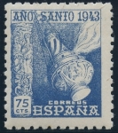 Stamps Spain -  ESPAÑA 963 AÑO SANTO COMPOSTELANO 1943