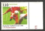 Stamps Germany -  1842 - Kaiserslautern, campeón alemán de fútbol 1998