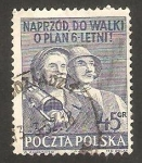 Stamps Poland -  585 - En favor de la realización del plan sexenal