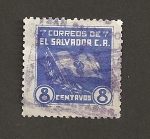 Sellos de America - El Salvador -  Bandera nacional