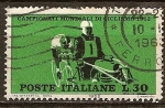 Sellos de Europa - Italia -  Campeonato Mundial de Ciclismo 1962.