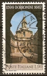 Stamps Italy -  3 º centenario de la muerte de Francesco Borromini( Iglesia de San Ivo, Roma).
