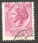 Stamps Italy -  1001 - Moneda Syracusana