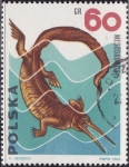 Stamps Poland -  Mesosaurus