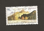 Stamps Germany -  Vista de Zweiburg en el valle Werratal