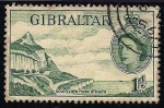 Stamps Gibraltar -  South view from straits.