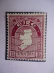 Stamps : Europe : Ireland :  Mapa de Irlanda