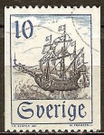 Stamps Sweden -  Buque de guerra.