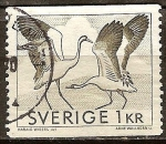 Stamps Sweden -   Grullas bailando.