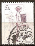 Stamps : Europe : Sweden :  Graziella se pregunta si ella podría ser un modelo "pintura de Carl Larsson.