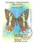 Stamps Madagascar -  CHRYSIRRIDIA  MADAGASKARIENSIS
