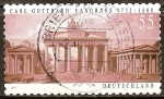 Stamps Germany -   275 aniv nacimiento del constructor y arquitecto Carl Gotthard Langhans( La Puerta de Brandenburgo)