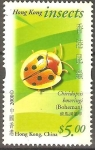 Stamps Hong Kong -  INSECTOS.  CHIRIDOPSIS  BOWRINGI.