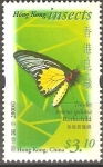 Stamps Hong Kong -  INSECTOS.  TROIDES  HELENA  SPILOTIA.