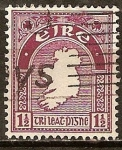 Stamps : Europe : Ireland :  Mapa de Irlanda.