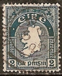 Stamps : Europe : Ireland :  Mapa de Irlanda.