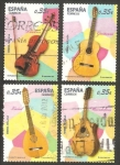 Stamps Spain -  4628 a 4631 - Instrumentos musicales