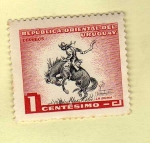 Stamps : America : Uruguay :  Scott 606. Doma del caballo.