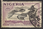 Stamps : Africa : Nigeria :  JEBBA BRIDGE AN RIVER NIGER.