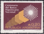 Stamps Argentina -  Centenario del Banco Hipotecario Nacional