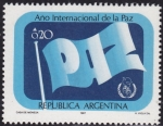 Stamps Argentina -  Año Internacional de La Paz