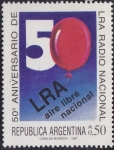 Stamps Argentina -  50 Aniv. LRA Radio Nacional