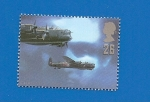 Stamps United Kingdom -  Avión de Combate de la RAF - Avro Lancaster (Bombardero)