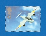 Stamps United Kingdom -  Avión de Combate de la RAF - Gloster Meteor