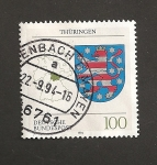 Stamps Germany -  Escudo del estado de Turingia