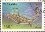 Sellos de Africa - Tanzania -  VIDA  MARINA.  TIBURÒN.