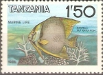 Sellos de Africa - Tanzania -  VIDA  MARINA.  PEZ  MARIPOSA.
